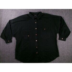 Fun Dimensions Top Women 2X Black Colorful Buttons Vintage Capsule Work Causal